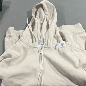 Old Navy Off-White Zip-Up Hoodie